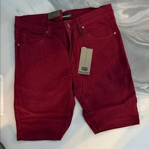 Royal Blue Men’s Burgundy Jean Shorts